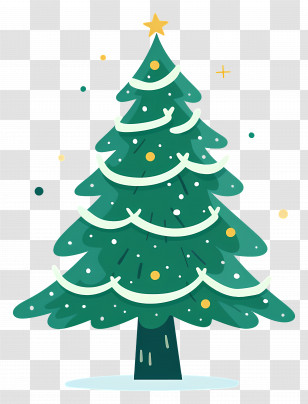 Christmas Tree - Decorated Christmas Tree Drawing Transparent PNG
