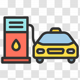 Gas Station - Car At Gas Station Transparent PNG