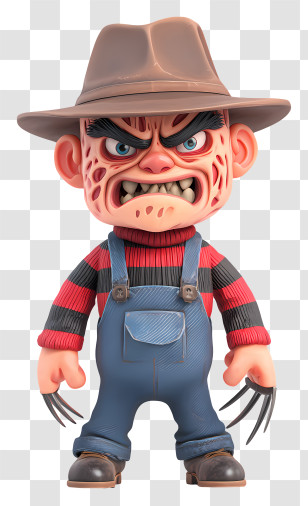 Mascot Horror - Cartoon Character With Hat And Angry Expression Transparent PNG