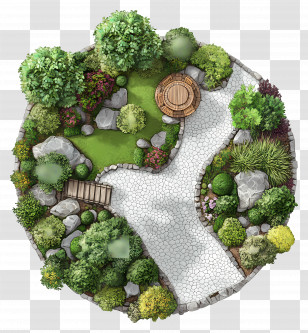 Garden Top View - Beautiful Garden Path Transparent PNG
