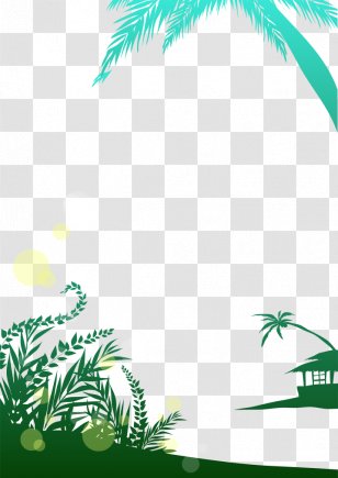 Coconut Green Arecaceae Drawing Tree - Text - Cartoon Painted Grass Transparent PNG