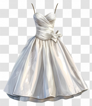 Short Wedding Dress - Elegant White Wedding Dress Transparent PNG