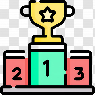 Trophy Podium - Trophy On Podium Illustration For Achievements Transparent PNG