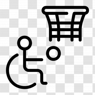 Wheelchair Basketball - Wheelchair Basketball Icon Transparent PNG