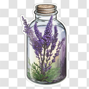 Lavender
 - Lavender In A Glass Jar Illustration Transparent PNG