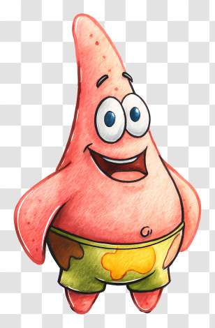 Patrick Star - Pink Starfish Cartoon Character Transparent PNG