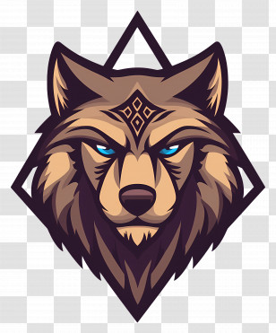 Wolf Head - Tribal-Inspired Wolf Face Illustration Transparent PNG