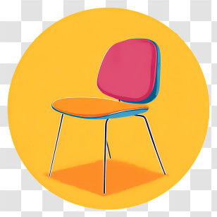 Chair Icon - Colorful Chair In Modern Design Transparent PNG
