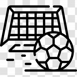 Football Net - Soccer Goal With Ball Illustration Transparent PNG