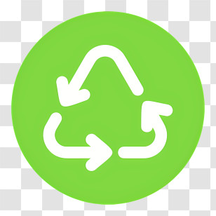 Recycling Logo - Green Recycling Symbol With Arrows Transparent PNG