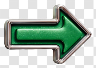 Arrow 3d - Green Arrow Sign Transparent PNG