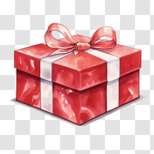 Gift Box - Red Gift Box With Ribbon Transparent PNG