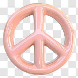 Peace Sign - Pink Peace Symbol Illustration Transparent PNG