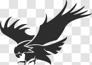 Eagles Logo - Flying Eagle Silhouette Transparent PNG