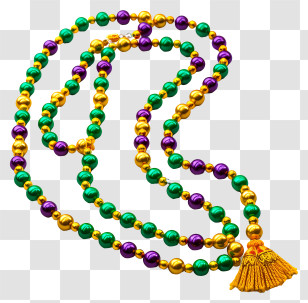Shrove Tuesday - Colorful Beads Necklace Transparent PNG