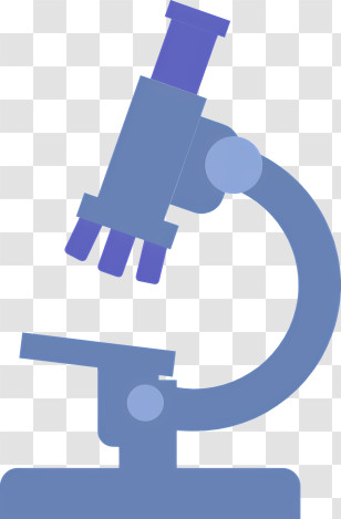 Icon - Blue Microscope Illustration For Science Transparent PNG