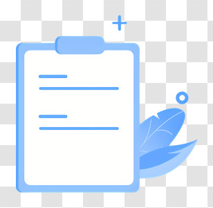 Clipboard - Blue Clipboard With Document Transparent PNG