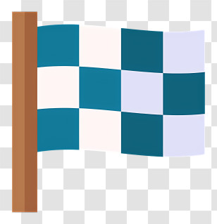 Racing Flags - Blue And White Checkered Flag Transparent PNG