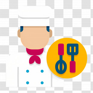 Chef - Chef With Cooking Utensils Transparent PNG