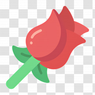 Red Flower - Red Rose Bud Transparent PNG