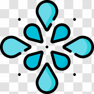 Water Splash - Pattern Of Blue Water Droplets Transparent PNG