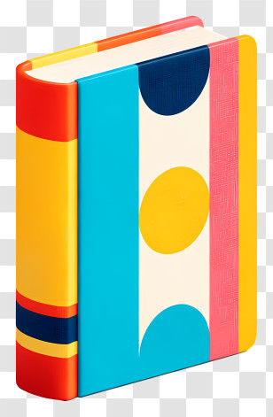 Colorful Closed Book - Colorful Book With Artistic Cover Transparent PNG