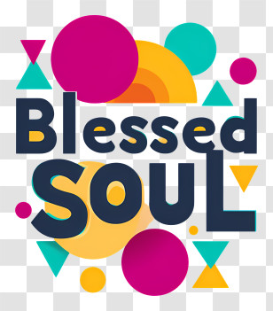 Blessed Soul - Blessed Soul Colorful Typography Transparent PNG