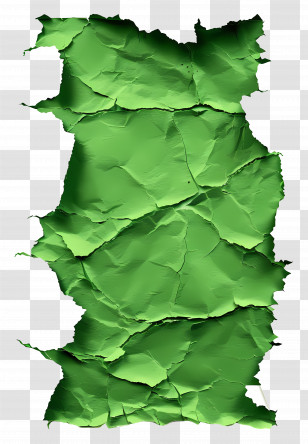 Green Torn Paper - Green Crumpled Map Illustration Transparent PNG