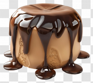 Coffee Lava Cake - Chocolate Dessert With Rich Glaze Transparent PNG