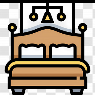 Sleeping Room - Cozy Bed Illustration For Bedroom Transparent PNG