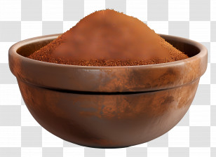 Cinnamon Powder - Bowl Of Brown Powder For Cooking Transparent PNG
