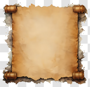 Watercolor Old Paper - Vintage Scroll Frame Design Transparent PNG