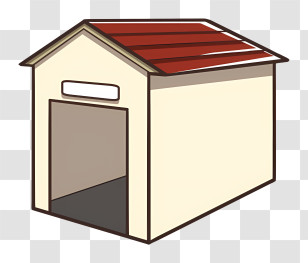 Icon - Dog House With Red Roof Transparent PNG