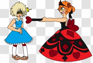 Alice's Adventures In Wonderland Queen Of Hearts Red The Dormouse - Silhouette - Alice Transparent PNG