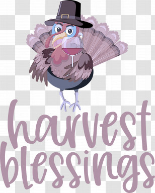 HARVEST BLESSINGS Thanksgiving Autumn Transparent PNG