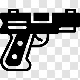 Weapon Pistol - Line Art - Crime Transparent PNG