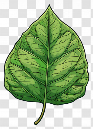 Single Leaf - Green Leaf Illustration Transparent PNG