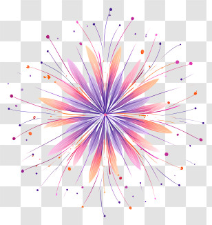 Fireworks Effect - Vibrant Colorful Burst Transparent PNG
