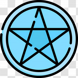 Pentagram Symbol - Blue Pentagram Design Symbol Transparent PNG