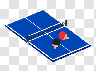 Icon - Table Tennis Setup With Paddles Transparent PNG