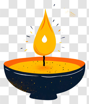 Diya Lamp - Decorative Oil Lamp Transparent PNG