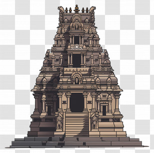 Hindu Temple - Ancient Indian Temple Architecture Transparent PNG