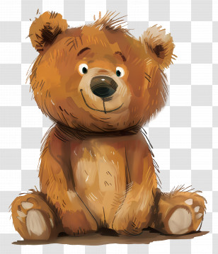 Cartoon Bear - Cute Teddy Bear Illustration Transparent PNG