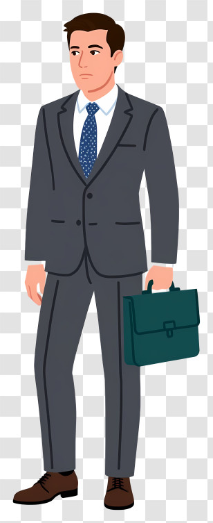 Businessman Holding Briefcase - Businessman Holding Briefcase Transparent PNG