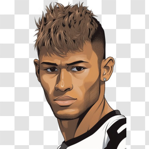 Neymar - Animated Male Portrait With Modern Style Transparent PNG