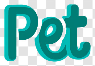 Pet Logo - 3D Pet Text Logo Transparent PNG