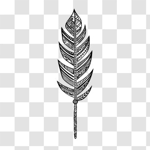 Indian Tribal Arrow - Mandala Feather With Ornamental Detailing Transparent PNG