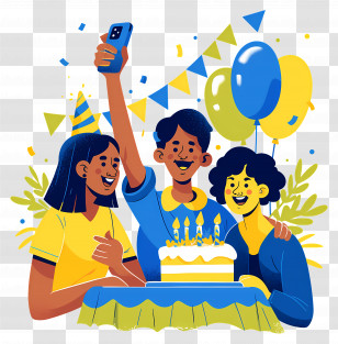 Birthday Party - Birthday Celebration With Friends Transparent PNG