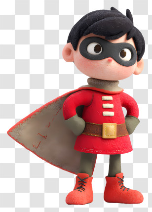 Little Hero - Superhero Child In Red Transparent PNG