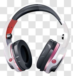 Headphones - Black And White Gaming Headphones For Tech Enthusiasts Transparent PNG